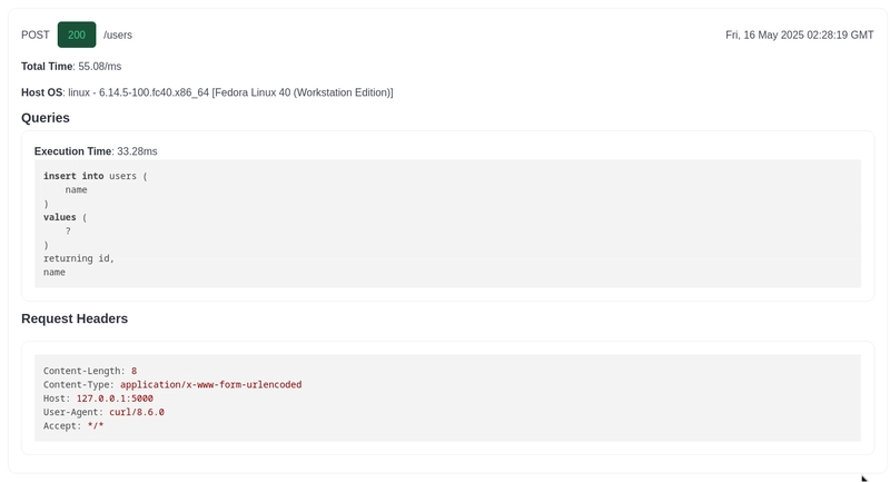 Query timings